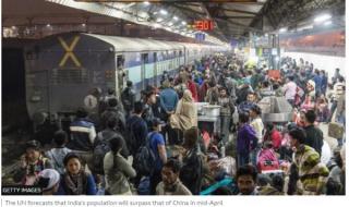 联合国将官宣印度人口第一